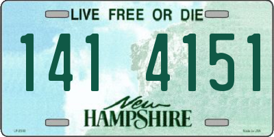 NH license plate 1414151