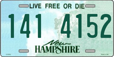 NH license plate 1414152