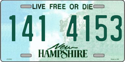 NH license plate 1414153