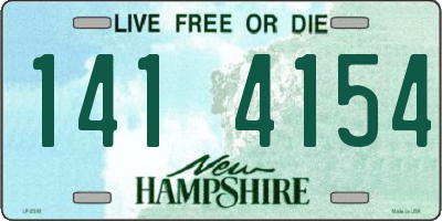 NH license plate 1414154