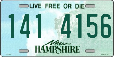 NH license plate 1414156