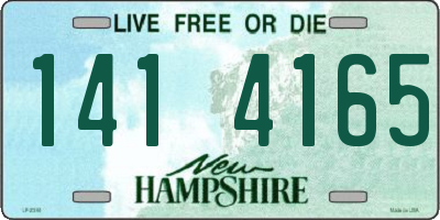 NH license plate 1414165