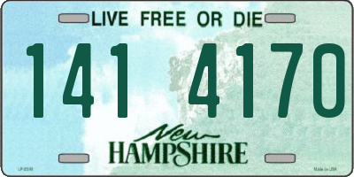 NH license plate 1414170