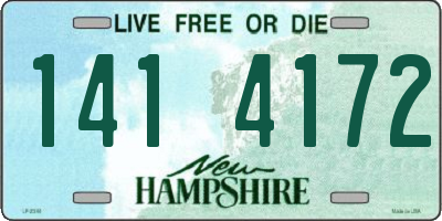 NH license plate 1414172