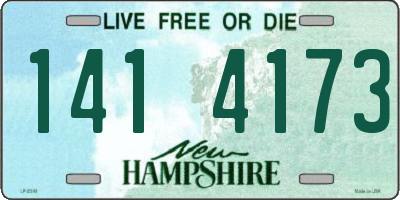 NH license plate 1414173