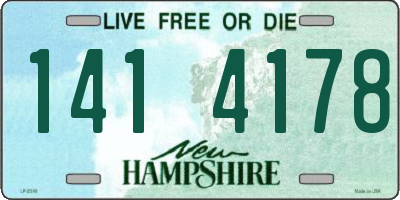 NH license plate 1414178
