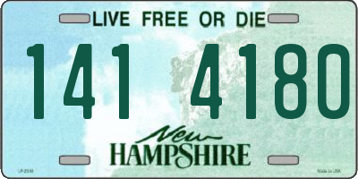 NH license plate 1414180