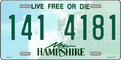NH license plate 1414181