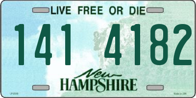 NH license plate 1414182