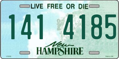 NH license plate 1414185