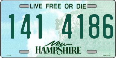 NH license plate 1414186