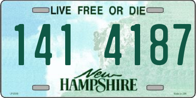 NH license plate 1414187