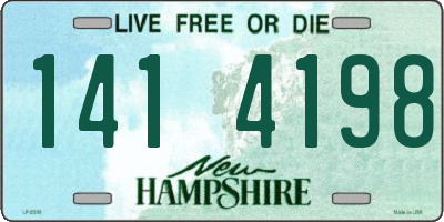NH license plate 1414198