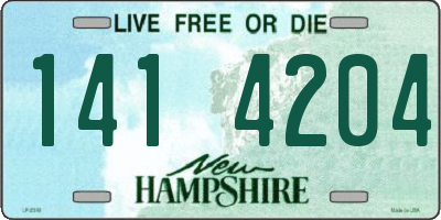 NH license plate 1414204