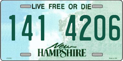 NH license plate 1414206