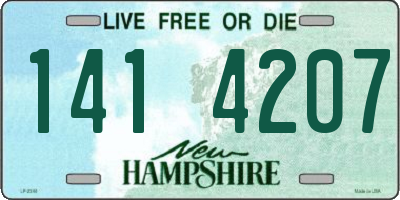 NH license plate 1414207