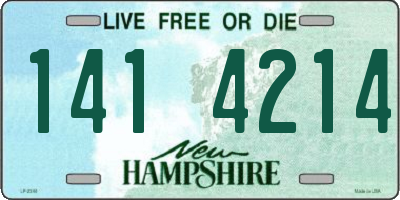 NH license plate 1414214
