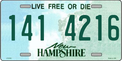 NH license plate 1414216