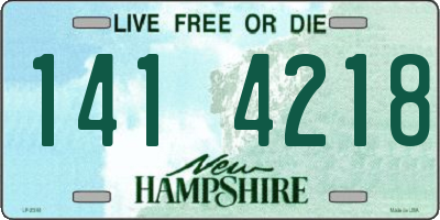 NH license plate 1414218