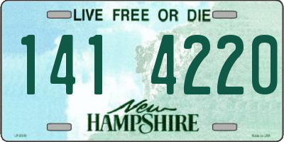 NH license plate 1414220