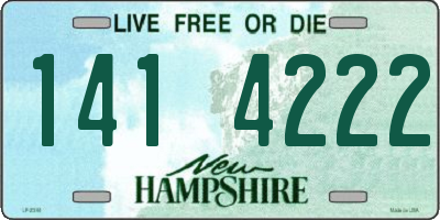 NH license plate 1414222