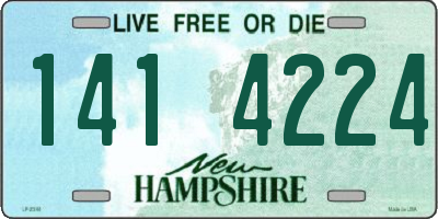 NH license plate 1414224