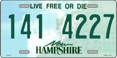 NH license plate 1414227
