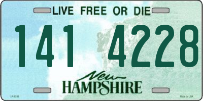 NH license plate 1414228