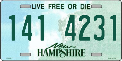 NH license plate 1414231