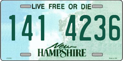 NH license plate 1414236