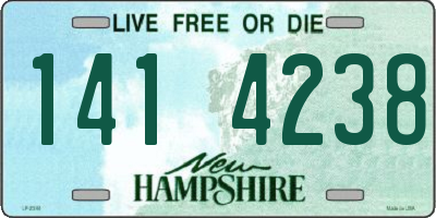 NH license plate 1414238