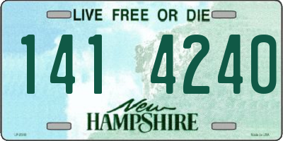 NH license plate 1414240