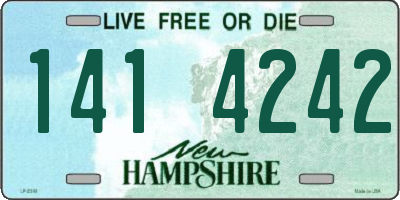 NH license plate 1414242