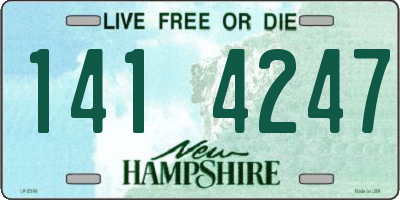 NH license plate 1414247