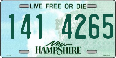NH license plate 1414265
