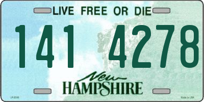 NH license plate 1414278