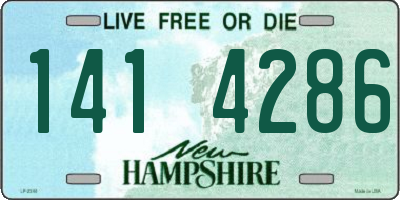 NH license plate 1414286