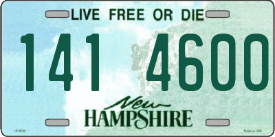 NH license plate 1414600
