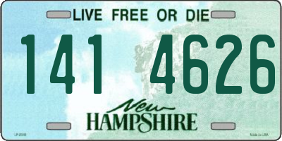 NH license plate 1414626