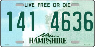 NH license plate 1414636