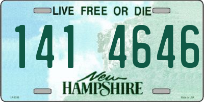 NH license plate 1414646