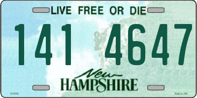 NH license plate 1414647
