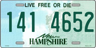 NH license plate 1414652
