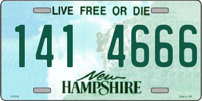 NH license plate 1414666