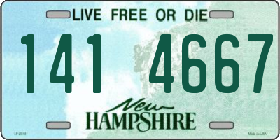 NH license plate 1414667