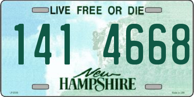 NH license plate 1414668