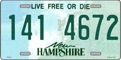 NH license plate 1414672