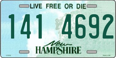 NH license plate 1414692