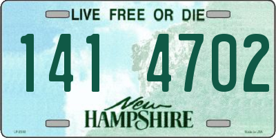 NH license plate 1414702