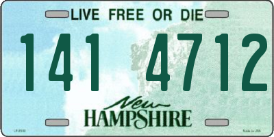 NH license plate 1414712